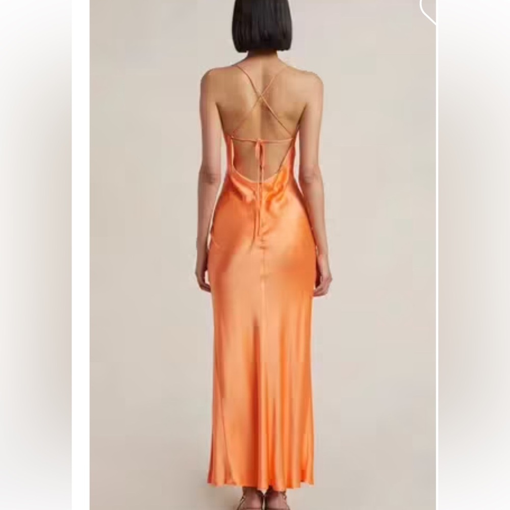 bec + bridge Strapless Orange Dress